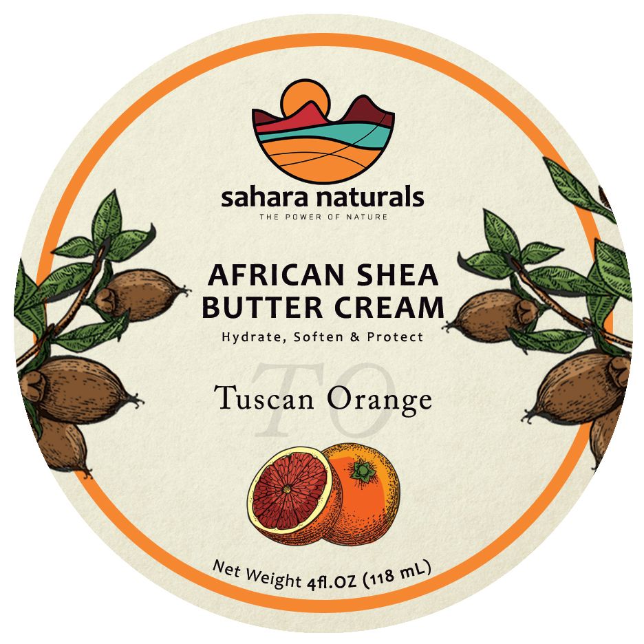African Shea Butter Cream Tuscan Orange